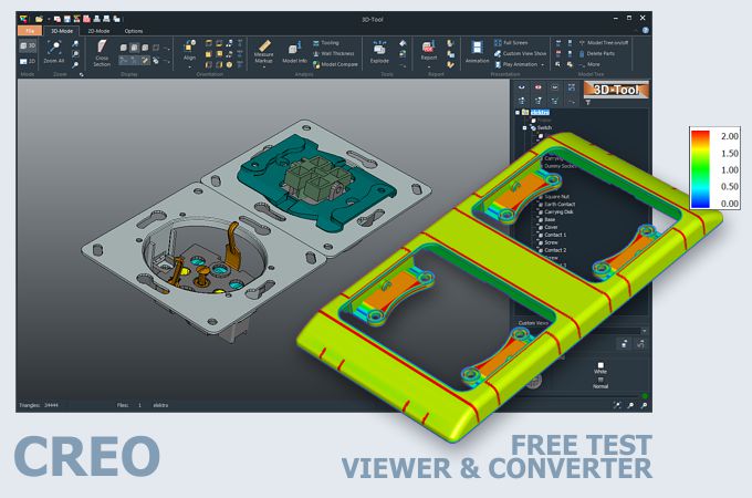 Screenshot of the 3D-Tool CREO viewer and Converter