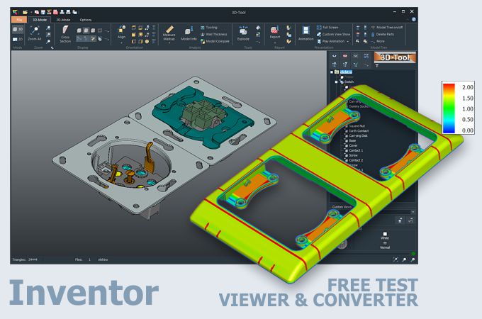 Screenshot of the 3D-Tool Inventor viewer and converter